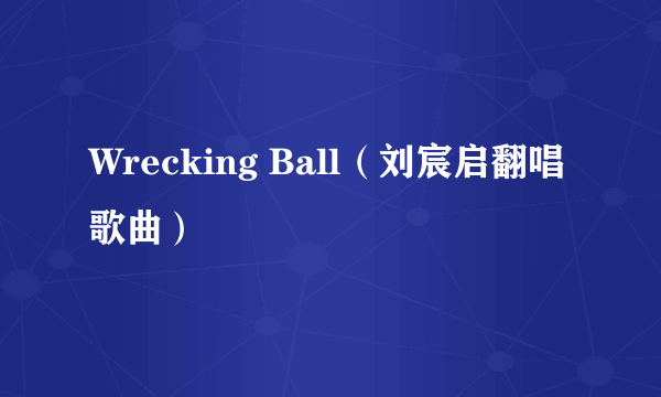 Wrecking Ball（刘宸启翻唱歌曲）