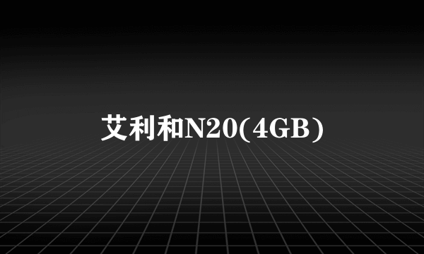 艾利和N20(4GB)